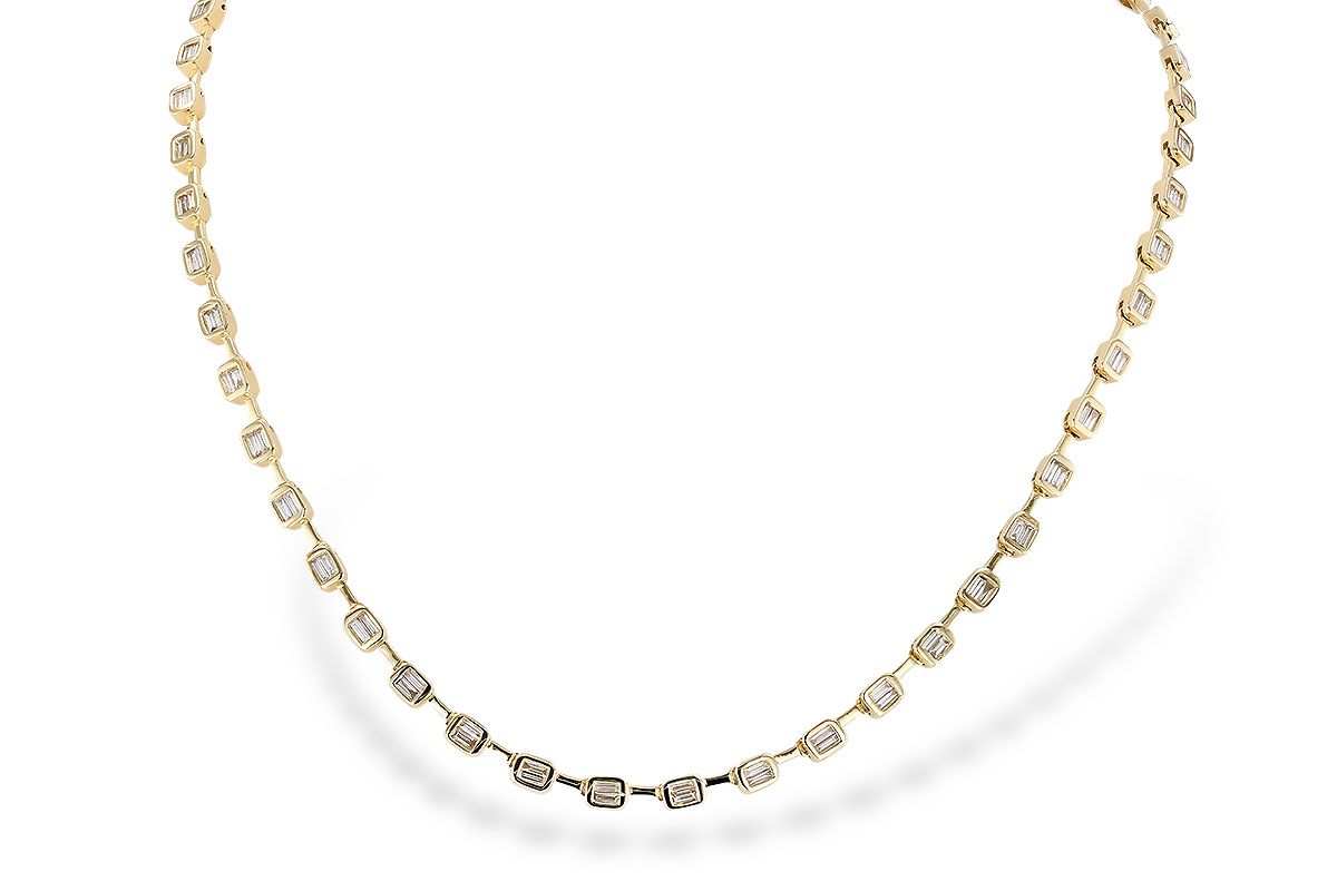 H310-86673: NECKLACE 2.05 TW BAGUETTES (17 INCHES)