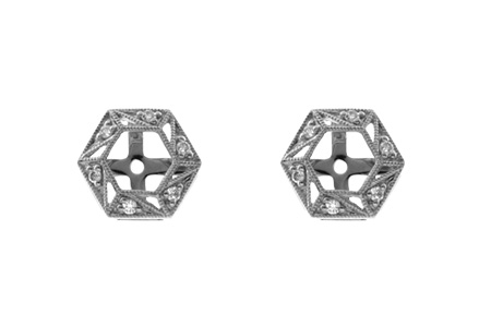 B037-26647: EARRING JACKETS .08 TW (FOR 0.50-1.00 CT TW STUDS)