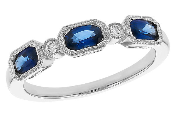 B311-74865: LDS WED RG .72 SAPPHIRE .77 TGW (4x3MM SAPP)