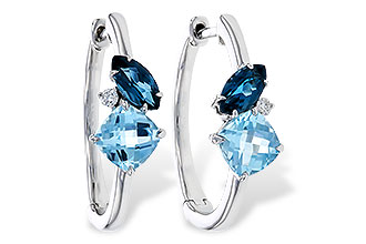 B311-76638: EARRINGS 1.82 TW BLUE TOPAZ 1.86 TGW