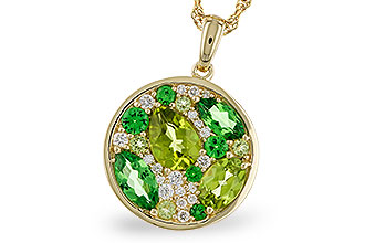 B311-76656: NECK 2.20 TW SEMI-PRECIOUS (TSAV, PER) 2.37 TGW