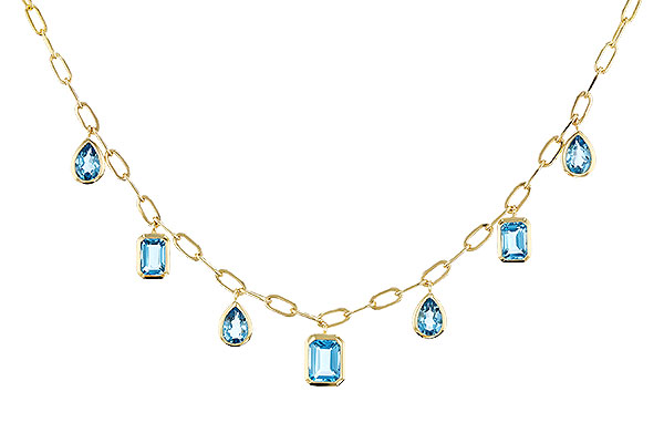 C311-75801: NECKLACE 4.10 TW BLUE TOPAZ (17")