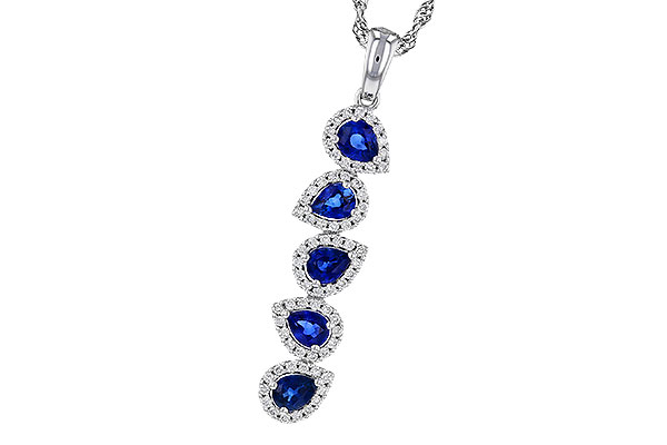 C311-81265: NECKLACE .95 TW SAPPIRE 1.19 TGW