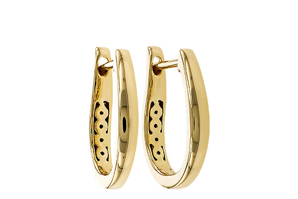 D311-78519: GOLD EARRINGS (15MM)