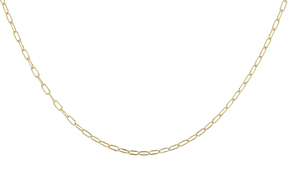 E310-87619: PAPERCLIP SM (22IN, 2.40MM, 14KT, LOBSTER CLASP)