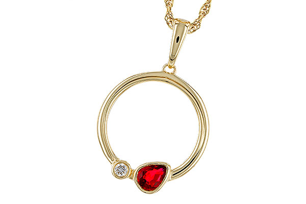 E311-74883: NECKLACE .24 RUBY .26 TGW