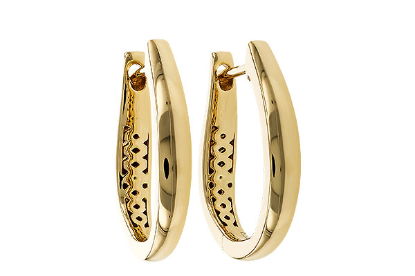 E311-78528: GOLD EARRINGS (17MM)