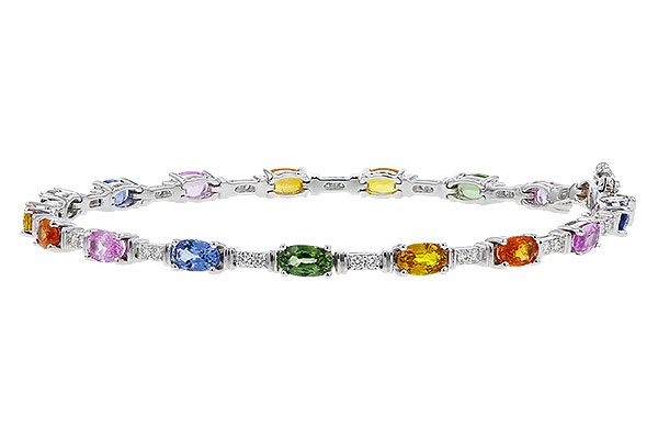 H311-74892: BRACELET 4.76 MULTI-COLOR SAPPH 5.08 TGW (7")