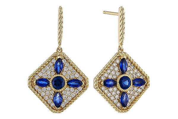 L311-77564: EARRINGS 1.03 TW SAPPHIRE 1.46 TGW