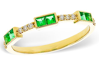 L311-77610: LDS WED RG .23 TW EMERALD .30 TGW