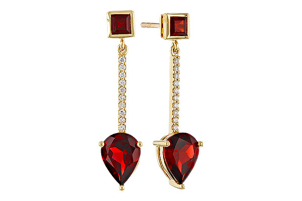 M311-74828: EARRINGS 2.70 TW GARNET 2.77 TGW