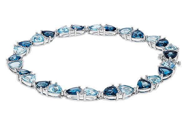 M311-74873: BRACELET 12.20 BLUE TOPAZ 12.50 TGW (7")