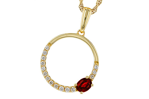 M311-75737: NECKLACE .26 RUBY .41 TGW