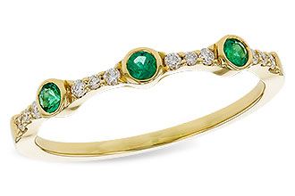 M311-75764: LDS WED RG .11 EMERALD .20 TGW